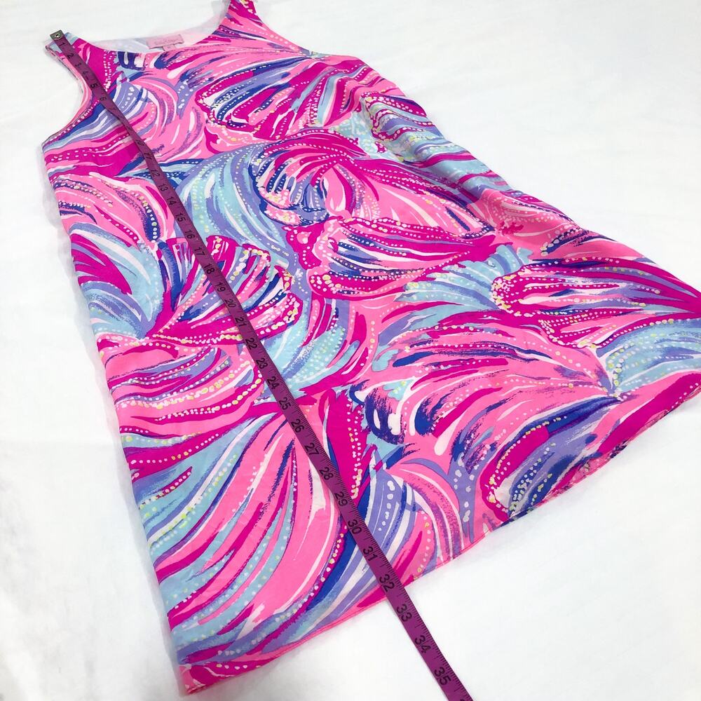 Lilly Pulitzer Jackie 100% Silk Shift Dress Oh My Guava - Picture 10 of 11